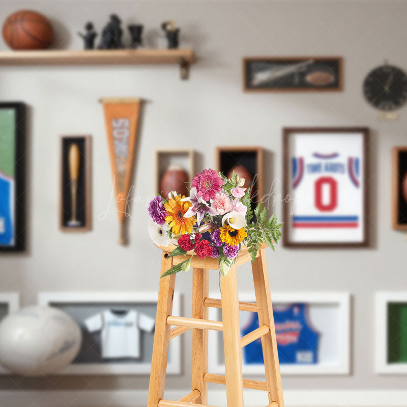 Lofaris Various Sports Frame Wall Fathers Day Photo Backdrop