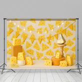 Lofaris Various Types Of Cheese Lights Cake Smash Backdrop