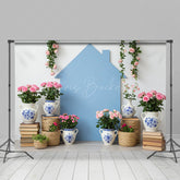 Lofaris Vase With Flowers Spring Sweet Photography Backdrop