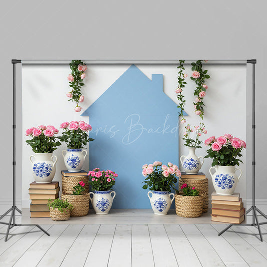 Lofaris Vase With Flowers Spring Sweet Photography Backdrop
