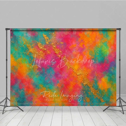 Lofaris Vibrant Abstract Textured Photography Backdrop Colorful Painterly Art Design Accents for Creative Studio Shoots