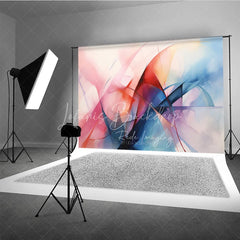 Lofaris Vibrant Abstract Watercolor Flowing Lines Photography Backdrop Artistic Pink Blue Red Purple Studio Prop