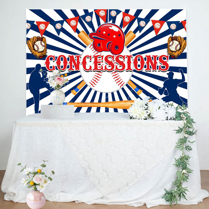 Lofaris Vibrant Baseball Concessions Player Dynamic Backdrop