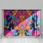 Lofaris Vibrant Multicolor Intricate Floral Rotated Backdrop