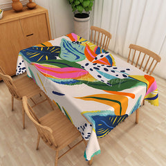 Lofaris Vibrant Multicolored Abstract Art Rectangle Tablecloth