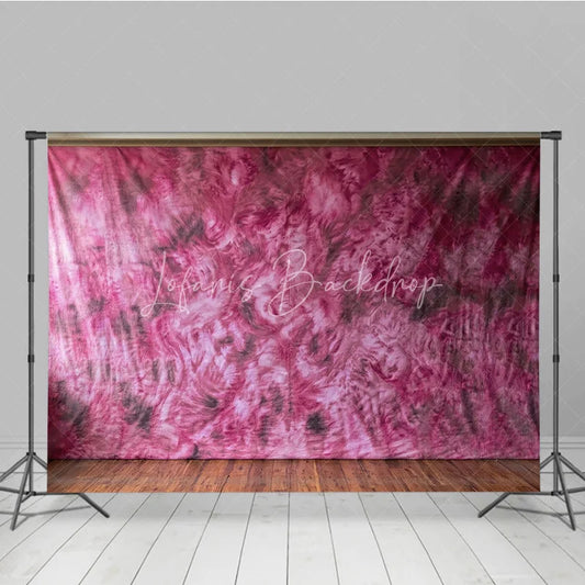 Lofaris Vibrant Pink Magenta Abstract Textured Photography Backdrop Artistic Mottled Tie-Dye Design for Studio Photoshoot