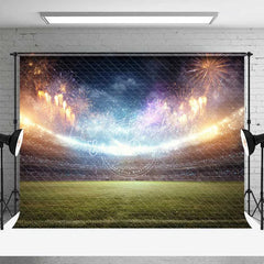 Lofaris Vibrant Sports Stadium Backdrop with Night Sky Celebration Grand Event Photography Background