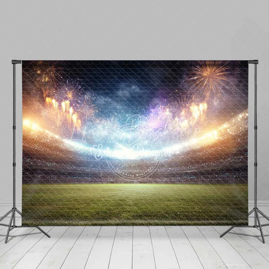 Lofaris Vibrant Sports Stadium Backdrop with Night Sky Celebration Grand Event Photography Background