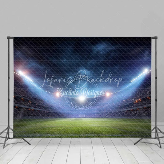 Lofaris Vibrant Sports Stadium Night Game Backdrop Professional Football Field Photography Background Event Party Decor