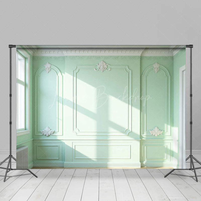 Lofaris Victorian Mint Focal Wall Wedding Photo Backdrop