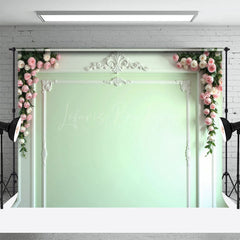 Lofaris Victorian Mint Molding Wall Floral Wedding Backdrop