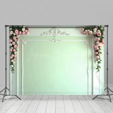 Lofaris Victorian Mint Molding Wall Floral Wedding Backdrop