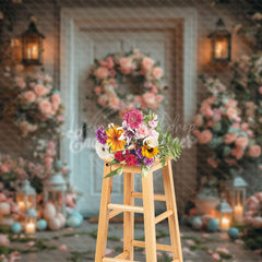 Lofaris Vine Floral Wreath Door Easter Spring Photo Backdrop
