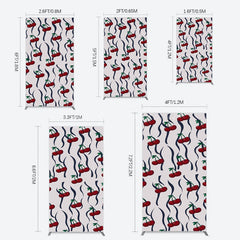 Lofaris Vintage Abstract Red Cherry Birthday Rectangle Backdrop