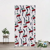 Lofaris Vintage Abstract Red Cherry Birthday Rectangle Backdrop