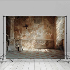 Lofaris Vintage Architecture Backdrop Ancient Stone Pillar and Old Wall Photography Background for Retro Portrait