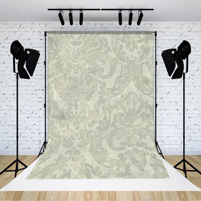 Lofaris Vintage Beige Floral Damask Backdrop For Photography