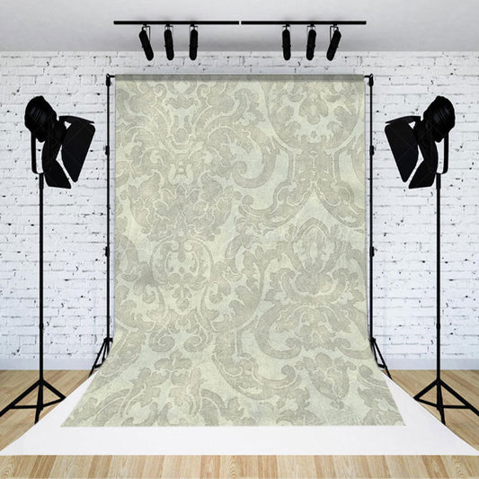 Lofaris Vintage Beige Floral Damask Backdrop For Photography