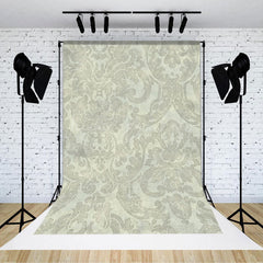 Lofaris Vintage Beige Floral Damask Backdrop For Photography