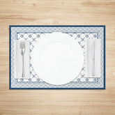Lofaris Vintage Blue White Boho Print Set Of 4 Placemats