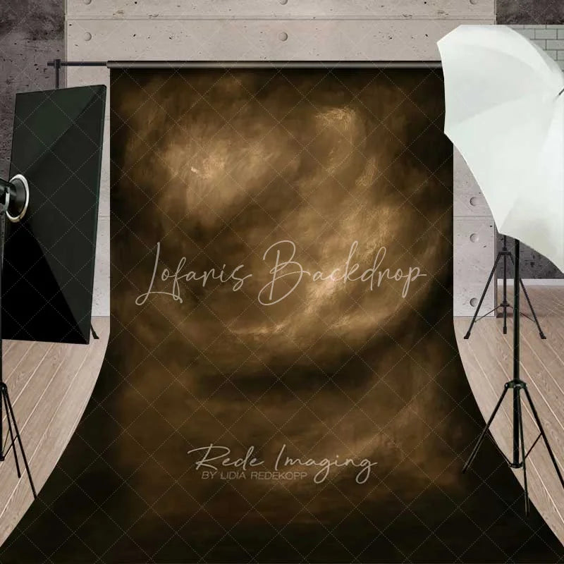 Lofaris Vintage Brown Painted Canvas Backdrop Abstract Sepia Cloud Texture Professional Fine Art Photography Background