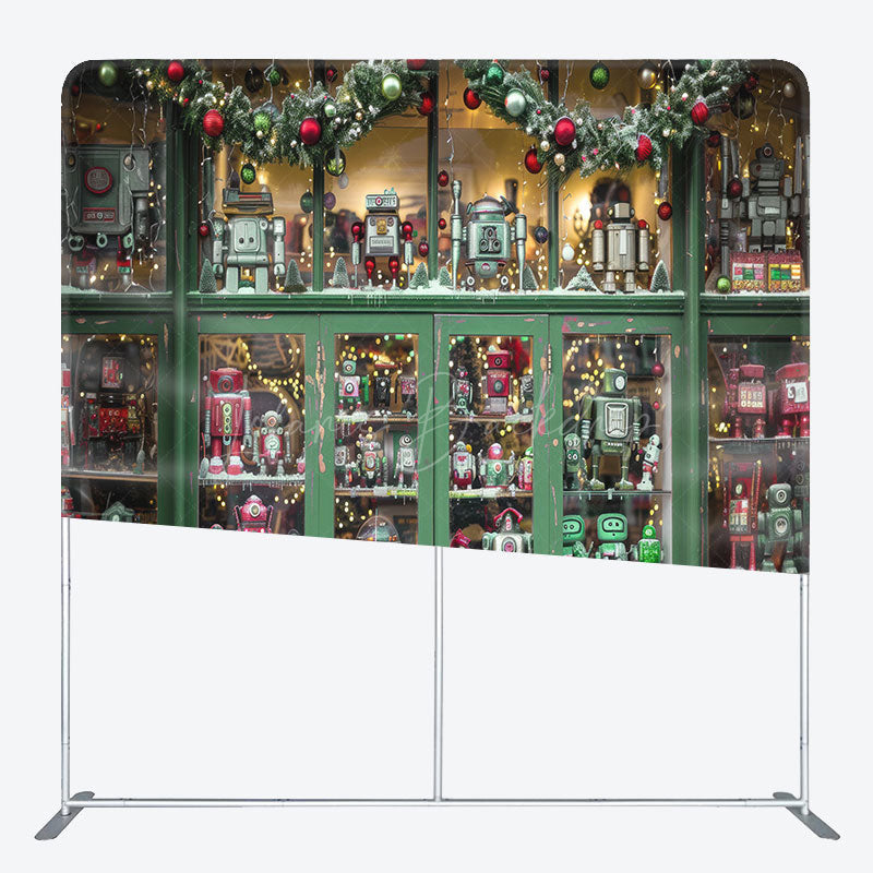 Lofaris Vintage Green Window Toy Photo Square Arch Backdrop