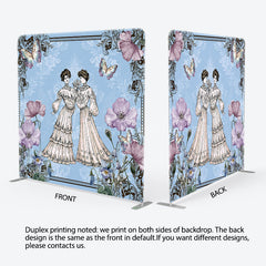 Lofaris Vintage Lady Garden Paint Floral Pillow Cover Backdrop