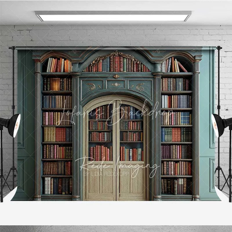 Lofaris Vintage Library Bookshelf Backdrop Magic School Study Room Photography Background Antique Bookcase Photo Prop