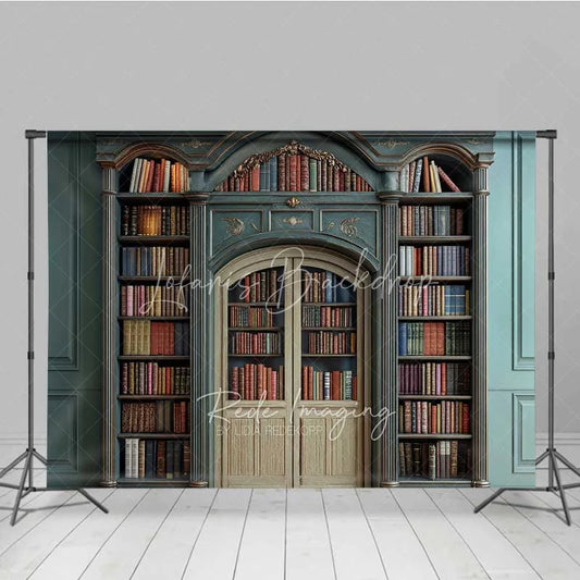 Lofaris Vintage Library Bookshelf Backdrop Magic School Study Room Photography Background Antique Bookcase Photo Prop