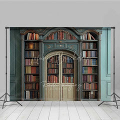 Lofaris Vintage Library Bookshelf Backdrop Magic School Study Room Photography Background Antique Bookcase Photo Prop