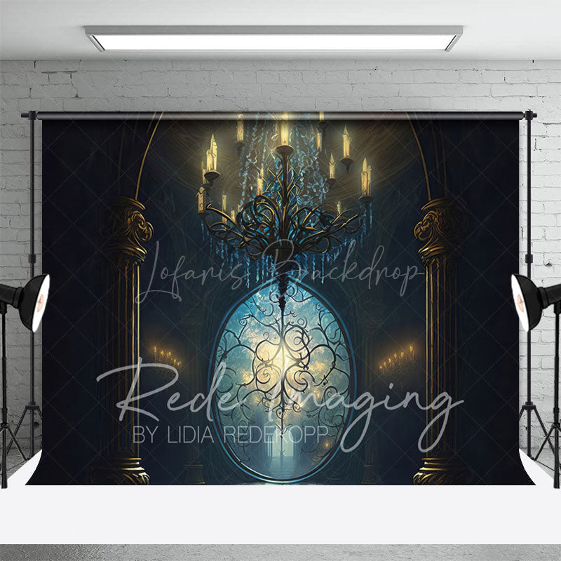 Lofaris Vintage Magic Chandelier Architecture Photo Backdrop