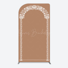 Lofaris Vintage Romantic White Lace Wedding Arch Backdrop