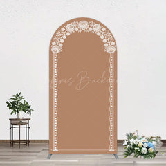 Lofaris Vintage Romantic White Lace Wedding Arch Backdrop