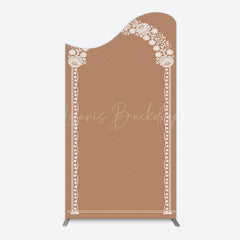 Lofaris Vintage Romantic White Lace Wedding Arch Backdrop