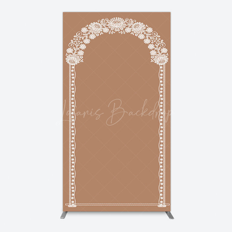 Lofaris Vintage Romantic White Lace Wedding Arch Backdrop