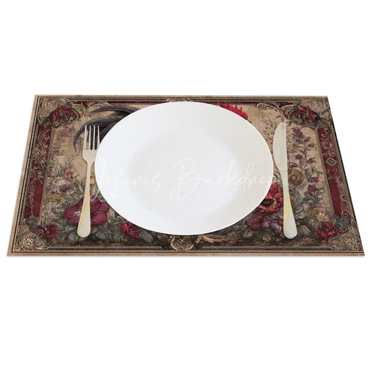 Lofaris Vintage Rooster Floral Set of 4 Placemats Rustic Farmhouse Chicken Table Mats for Kitchen Decor
