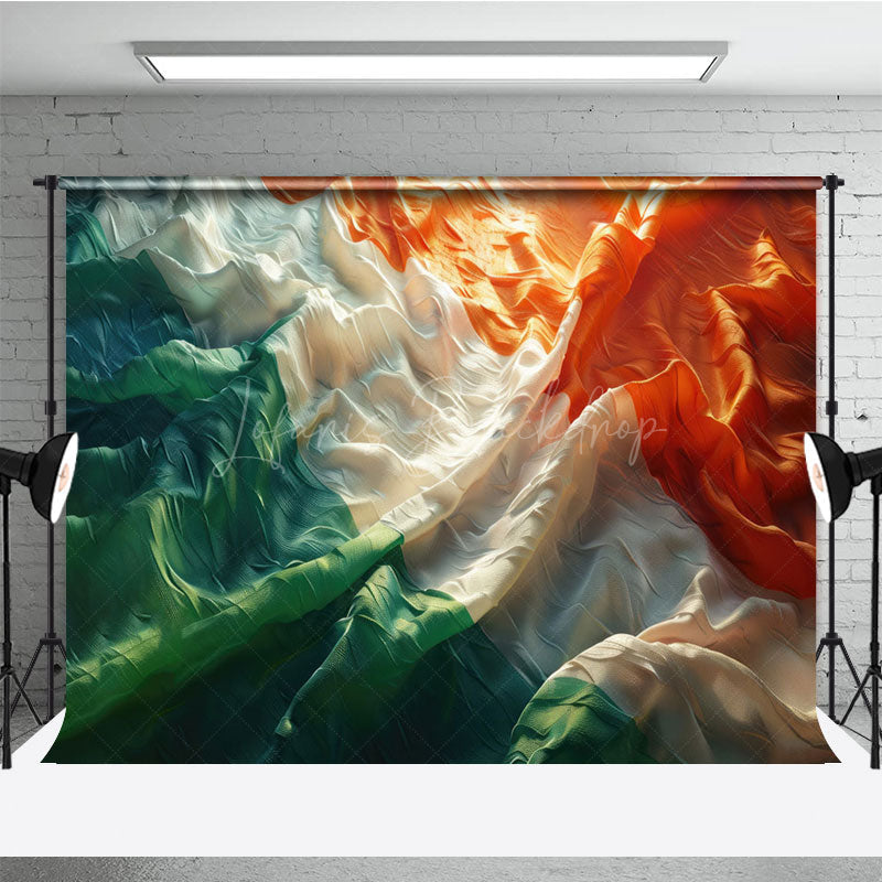 Lofaris Vintage Ruffled Irish Flag Abstract Photo Backdrop