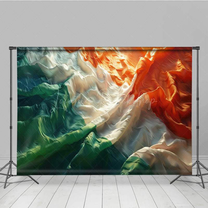 Lofaris Vintage Ruffled Irish Flag Abstract Photo Backdrop