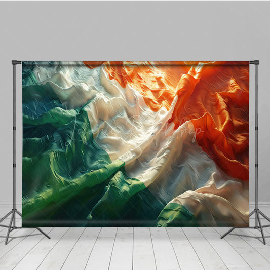 Lofaris Vintage Ruffled Irish Flag Abstract Photo Backdrop