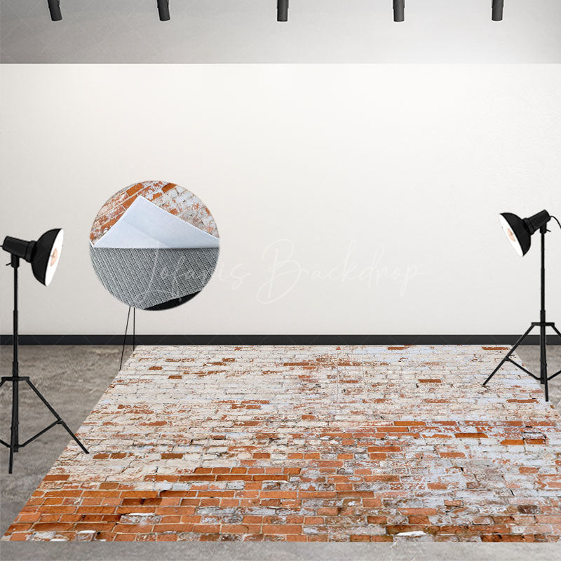 Lofaris Vintage Shabby Grey Red Brick Wall Room Set Backdrop