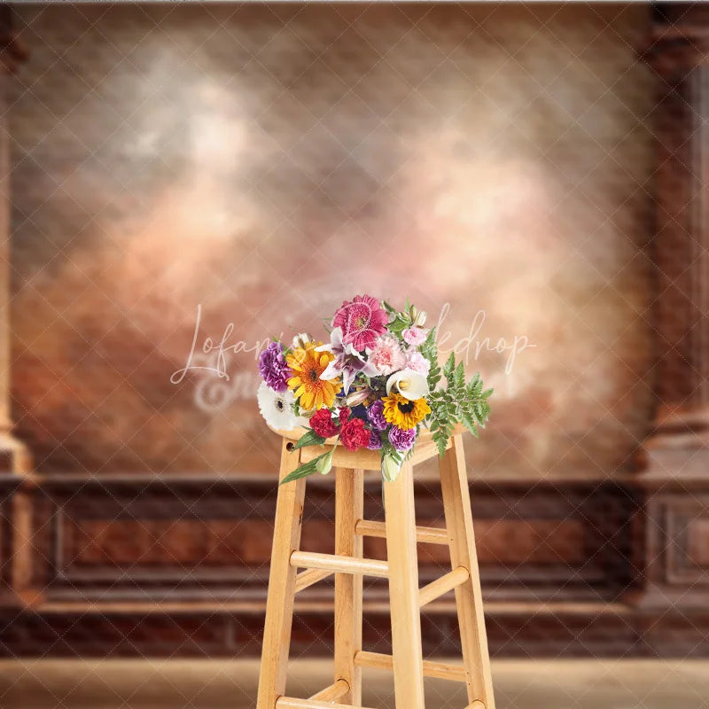 Lofaris Vintage Wall Photography Backdrop Ornate Wood Columns with Textured Fine Art Portrait Background