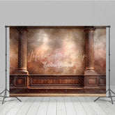 Lofaris Vintage Wall Photography Backdrop Ornate Wood Columns with Textured Fine Art Portrait Background