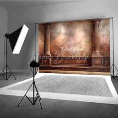 Lofaris Vintage Wall Photography Backdrop Ornate Wood Columns with Textured Fine Art Portrait Background