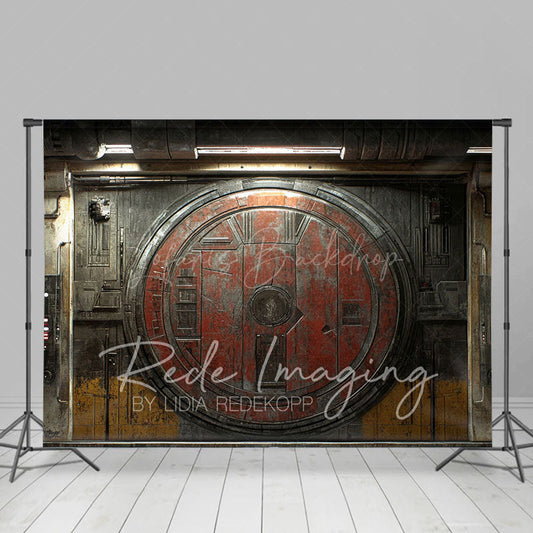 Lofaris Vintage Wooden Jedi Ship Door Photography Backdrop