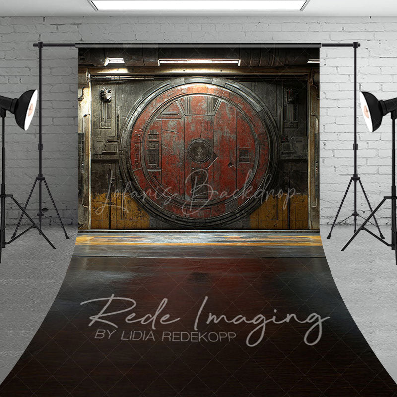 Lofaris Vintage Wooden Jedi Ship Door Sweep Photo Backdrop