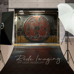 Lofaris Vintage Wooden Jedi Ship Door Sweep Photo Backdrop