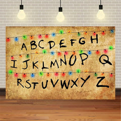 Lofaris Vintage Wooden Party Backdrop Letters and Lanterns Birthday Decor Rustic Photo Background for Kids Boys Girls