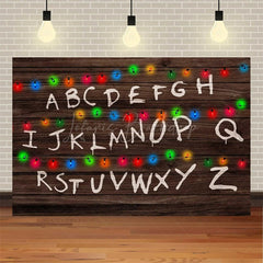 Lofaris Vintage Wooden Party Backdrop Letters and Lanterns Birthday Decor Rustic Photo Background for Kids Boys Girls