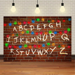 Lofaris Vintage Wooden Party Backdrop Letters and Lanterns Birthday Decor Rustic Photo Background for Kids Boys Girls