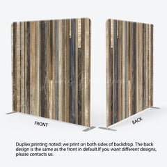 Lofaris Vintage Wooden Stripe Photo Square Tension Backdrop